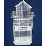 Tall Pagoda Top Small Bird Cage in White