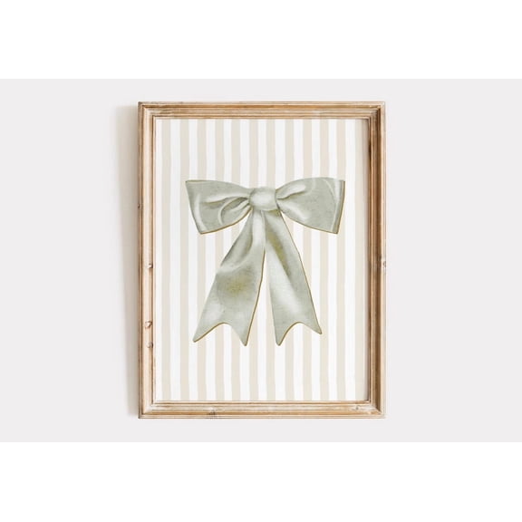 Champagne Bow Print, Love Shack Fancy/Dorm Aesthetic Decor, Vintage Girly Wall Art For Nursery, Or 2264 UNFRAMED Poster, 8x12
