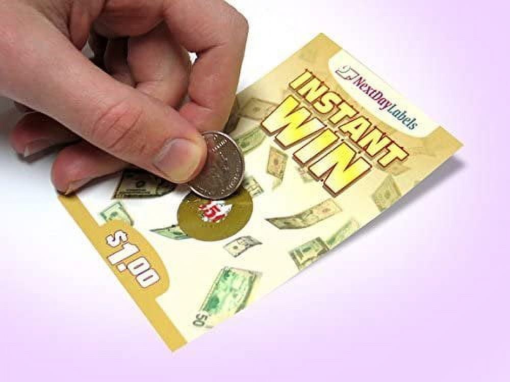 1" Round - Gold, 500 Scratch Off Labels Stickers, Designed to Create Your own Scratch-Off Cards, Raffles, Promotions, Wedding, Fun, Games etc.