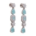 thumbnail image 4 of RATNAVALI JEWELS Cubic Zirconia Mint Green Gorgeous Wedding Indian Bollywood Bridal Necklace Dangle Earrings Jewelry Set, 4 of 6