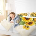 thumbnail image 4 of Homewish Country Sunflower Bedding Comforter Set,Rustic Plant Twin Comforter Sets,Yellow White Bedding Set For Girls Kids,Ultra Soft Home Decor Reversible,2 Pieces, 4 of 8
