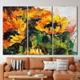 thumbnail image 2 of Flower Art Canvas, Contemporary Printed Canvas, Sunflower Poster, Bouquet Of Sunflower Painting, Abstract Canvas Art, Botanical Canvas Art, Canvas Wall Decor - Gold Framed, 2 of 9
