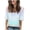 Gradient, variant on Tops for Women Gradient Color Fashion Tees Casual Neck Loose Cute T Shirt Five Quarter Sleeved Ladies Top