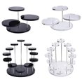 thumbnail image 4 of Round Cake Stand Cupcake Stand Acrylic Stepped Cupcake Display Reusable for Celebration Wedding Decoration Transparent L, 4 of 8