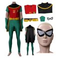 thumbnail image 2 of Disfraz de Robin de fantasía para adultos, traje de Cosplay, capa, cinturón, guantes, antifaz, para Halloween y carnaval, 2 of 5