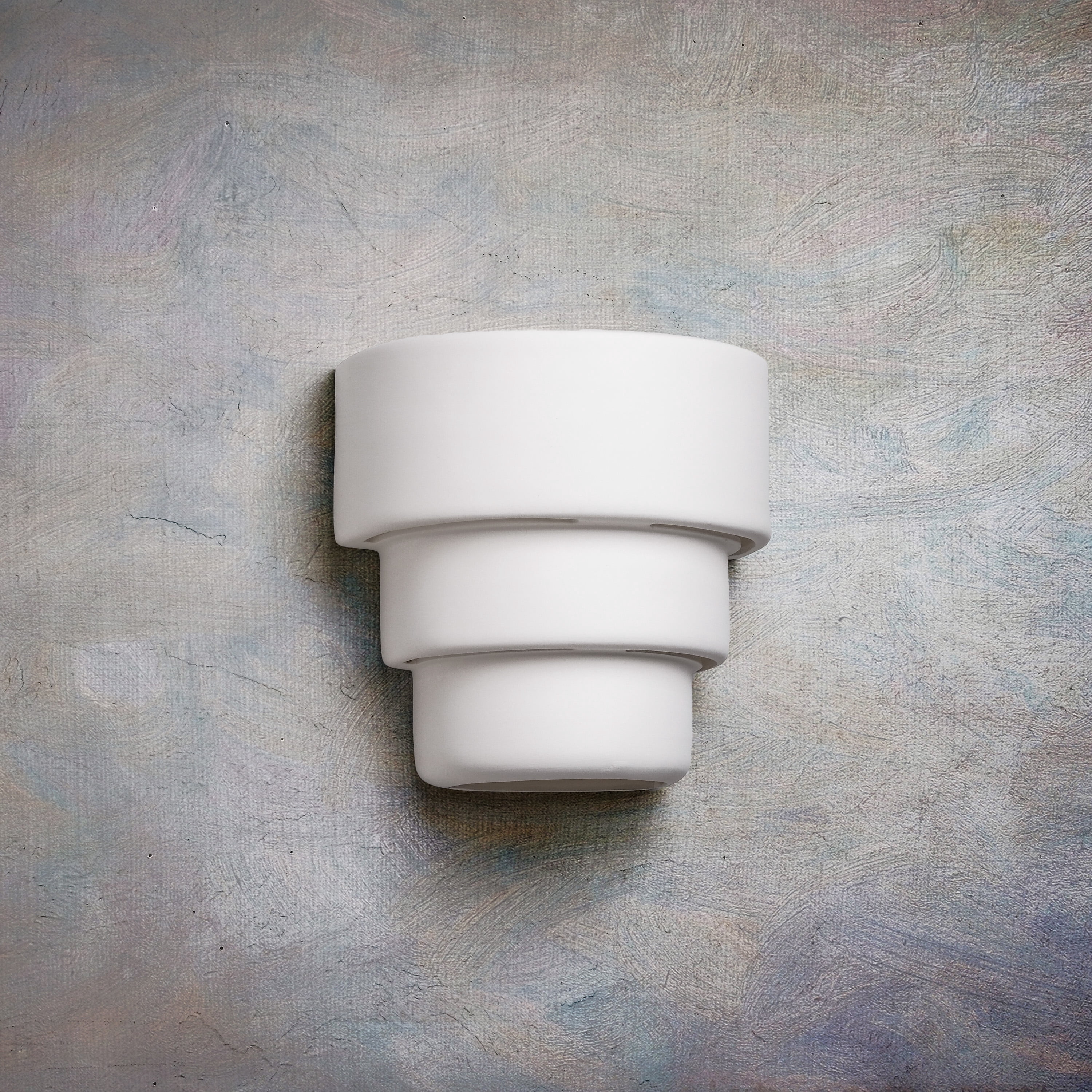 Luxury Lighting Fasciato 10" High Ceramic Outdoor Wall Light, Paintable White Bisque, LED Bulb Included