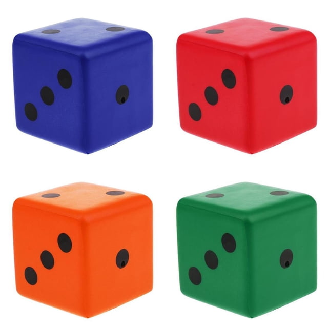 Esponja Dados Espuma Punto Dados Dados de Matemáticas Enseñanza Ventición Juguete +esponja Dados Espuma Punto Dados Dados 4 piezas 4 colores