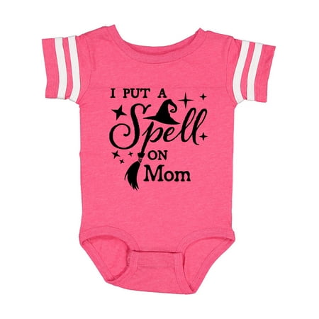 

Inktastic I Put a Spell on Mom Witch Hat and Broom Gift Baby Boy or Baby Girl Bodysuit