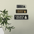 thumbnail image 2 of Standard Church Office Sign (Brushed Gold) - Small, 2 of 5