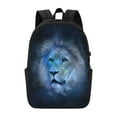 thumbnail image 2 of YFYANG 17" Laptop Backpack, Leo pattern Fashion Travel Work Backpack with USB and Headphone Cable Interface for Men and Women, 2 of 8