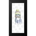 thumbnail image 2 of Grove, Beth 10x18 Black Modern Framed Museum Art Print Titled - Christmas Kitties II Snowflakes, 2 of 5