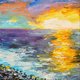 thumbnail image 2 of Cuadros Decorativos Seaside Sunset pintura al óleo por números Kit DIY pintura acrílica arte (B1314) Tmvgtek embutido en tela, 2 of 9