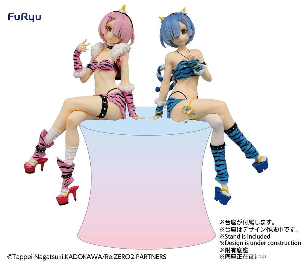 Rem Ram Demon Costume Ver Re Zero Noodle Stopper Figure Set Walmart Com