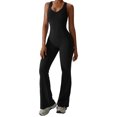 thumbnail image 1 of Lucakuins Mono de entrenamiento para mujer, sin mangas, cuello en U, sin espalda, hueco, sólido, delgado, mono de yoga Lucakuins  moda, 1 of 6