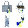 thumbnail image 2 of Empire Cove Gift Set for Women Mom Sister -  Mini Tote Bag comes with a cute Tassel and Charm - Purse Handbags Satchel - Tweed Blue, 2 of 3