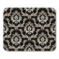 thumbnail image 1 of JSDART Antique Retro Damask Silver Floral on Black Raster Beautiful Charcoal Mousepad Mouse Pad Mouse Mat 9x10 inch, 1 of 1
