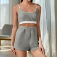 thumbnail image 1 of Pijama de moda para mujer con tapete en el pecho, suelto, con tiras elásticas, color liso, para invierno, para el hogar, top de poliéster para mujer, 1 of 8