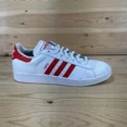 thumbnail image 2 of NWOB Adi-das Campus II Shoes Men’s 12 White Red/Orange Leather Low Top G49419, 2 of 6
