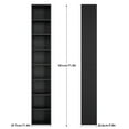 thumbnail image 2 of Homfa 8-Tier Wood Bookcase, 71'' Tall Storage Cube Organizer with Adjustable Shelves, Black, 2 of 7