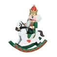thumbnail image 2 of Nutcracker Figurine Decoration Wooden Rocking Horse for Christmas Holiday Indoor Home Office Table Centerpiece, 2 of 9