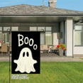 thumbnail image 3 of AMHNF Boo Ghost Linen Garden Flag for Halloween Home Outdoor Garden Yard Decor 12x18 inch, 3 of 5