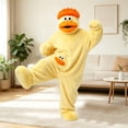 thumbnail image 2 of ZHANGDER Silly Onesie Funny Big Mouth Monster Onesie Fleece Hooded One Piece Soft Plush Loungewear, with Shoes and Comb, 2 of 6
