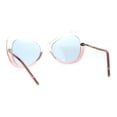 thumbnail image 4 of Womens Mod Gothic Unique Retro Panel Plastic Butterfly Designer Sunglasses Clear Pink Blue, 4 of 4