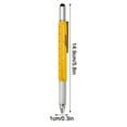 thumbnail image 3 of ShunRuiPi Black and Friday Home Multi-function Tool Pen One Screwdriver Level Meter Scale Capacitive Pen 6-in-1 Metal Ballpoint Pen 1ml, Home, Best Sellers Under, 3 of 6