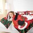 thumbnail image 4 of Feelyou Black Santa Claus Full Size Comforter Sets, Winter Christmas Bedding Comforter Set, Xmas Tree Gift Reversible Bedding Sets, Lightweight Room Decor,3 Pieces, 4 of 8