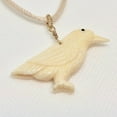 thumbnail image 2 of White Raven Carved Bone w / 14Kgf Pendant 510804G, 2 of 3
