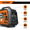 thumbnail image 4 of GENMAX Portable Inverter Generator, 3500W Super Quiet Gas or Propane Powered Engine with Parallel Capability, Remote/Electric Start, Ideal for Camping Travel Outdoor.EPA Compliant (GM3500iAED), 4 of 9