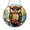 Acrylic 3.5 Inch, variant on Artistic Fantasy Owl Stained Glass Suncatcher Window Decor, Decorative Hanging Art, Glass Panel with Owl Motif for Home Accent