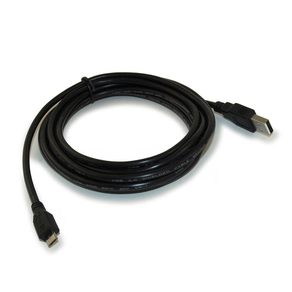 10ft USB 2.0 Type A Male to MicroB 5Pin Cable, Nickel Plated