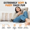 thumbnail image 5 of Cheer Collection Embossed Faux Fur Body Pillows 20" x 54" - Snow Leopard, 5 of 5