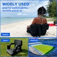 thumbnail image 3 of 24.4" Wide Stadium Seat For Bleachers With Back Support 6 Reclining Options,Folding Bleacher Chair,Comfortable Cushion,Water-Resistant,Portable For Sporting Events,Camping, 3 of 7