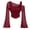 Wine-#004, variant on Bell Sleeve Top Mesh Cold Shoulder Y2k Long Sleeve Crop Blouse Ruched Asymmetrical Hem Cute Beach Bar Outfits,Purple S