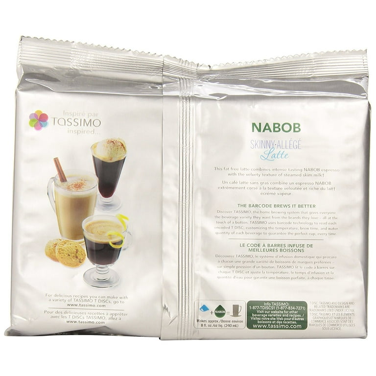 Nabob Skinny Latte T Discs for Tassimo Hot Beverage System 8