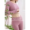 thumbnail image 2 of Sonducket Ropa interior térmica para mujer, ropa interior térmica gruesa para invierno, para clima frío, elástica, parte inferior larga, conjuntos de Pijama Café/Superior/L Sonducket AP013086-15B, 2 of 6