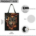 thumbnail image 7 of Yuyamidu Fire Wolf Car Trash Bag for Front Seat, Back Seat, Headrest American Flag Car Garbage Bags Accessory Foldable Auto Garbage Bag Holder for Cars SUVs Vans, 7 of 7