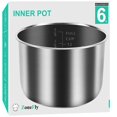 thumbnail image 1 of 6Qt Power Cooker XL Replacement Inner Pot Stainless Steel Compatible with 6 Quart Power Pressure Cooker PPC770 PPC771 PPC770-1 PRO PCXL-PRO6 YBD60-100 WAL1 WAL2 Stainless Steel Inner Pot Parts - 6 QT, 1 of 4
