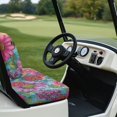 thumbnail image 6 of Pzuqiu Colorful Floral 2-Piece Golf Cart Seat Covers - Breathable Washable Protective Set for All Weather, Ideal Gift for Golf Lovers, 6 of 10