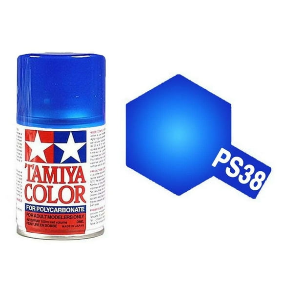 Tamiya Polycarbonate PS-38 Translucent Blue TAM86038 Lacquer Primers & Paints