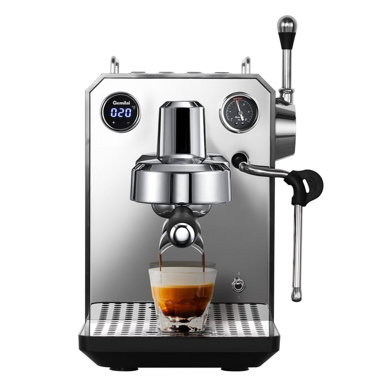 Gemilai G3006 Owl 15-Bar Semi-Auto Espresso Machine, Dual Display