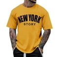 thumbnail image 2 of Men Summer Tops Pack Workout Short Sleeve Top Men Full Sleeve Scrub Top Size Open Short Athletic Tee Swim T Shirt Neck Shirt Pack Long T Shirts Fitted Tee Shirts Summer Men's Yellow S, 2 of 4
