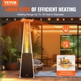 thumbnail image 2 of VEVOR Patio Heater for Outdoor Use, 48000BTU Pyramid Propane Heater w/Wheels, Quartz Glass Tube Outdoor Patio Flame Heater for Patio, Party, Backyard, Garden, Decoration, Hammered Bronze, 2 of 9