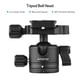 thumbnail image 4 of Trípode profesional con rótula esférica de bajo centro de gravedad para cámaras DSLR - Incluye 2 placas rápidas y adaptadores 1/4" a 3/8" - Estructura de aluminio resistente - Ideal para fotografía, 4 of 6