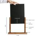 thumbnail image 2 of M&T Displays Contemporary Desktop Menu Holder with Chalkboard, Portrait Table Top Sign Holder, Ad Frame for Restaurant, Store, Office, Wedding, Party, Event (2 Pack) (Dark Wood, 8.5x11), 2 of 7