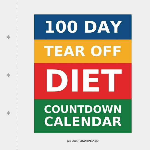 100 Day TearOff Diet Countdown Calendar (Paperback)(Large Print