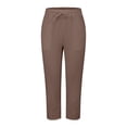 thumbnail image 6 of TRUBKH Linen Pants for Women Business Work Pants Straight Leg Lounge Trouser Palazzo Pants Paperbag Pant Resort Wear for Women 2026 Flowy Gauze Wide Leg Linen Pants Baggy Linen Pants Coffee 2XL, 6 of 6