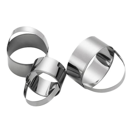 

Stainless Steel Cookie Ring Baking Cookie Printing 3 Piece Set Of Round Flat Mouth Cookie Printing Tools